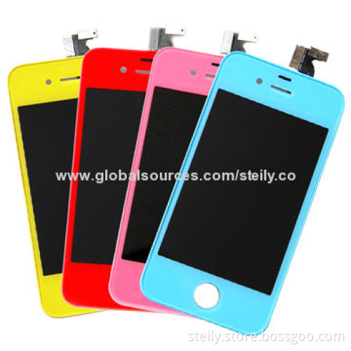 Colorful LCD Display Assembly for iPhone 4, LCD + Digitizer + Frame, Various Colors are Available